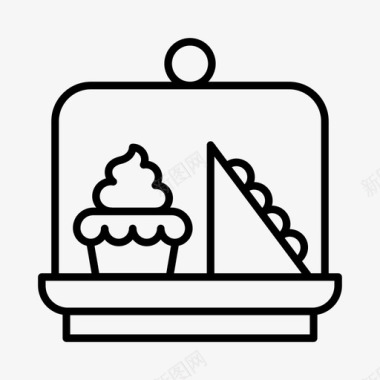 高茶纸杯蛋糕甜点图标图标