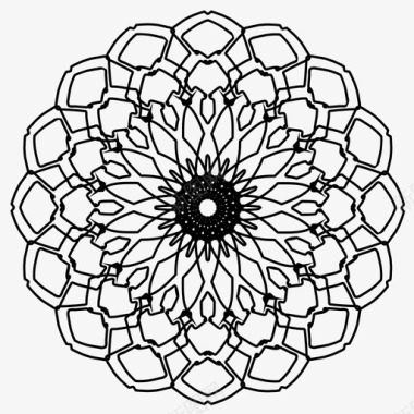 抽象花抽象艺术伊斯兰艺术图标图标