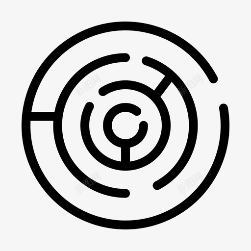 拼图箭头点图标svg_新图网 https://ixintu.com 商业元素和符号隐喻 拼图 点 目标 策略 箭头