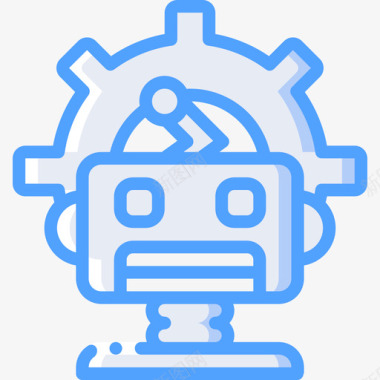 机器人人工智能21蓝色图标图标