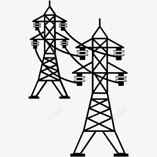 输电线路svg_新图网 https://ixintu.com 输电线路