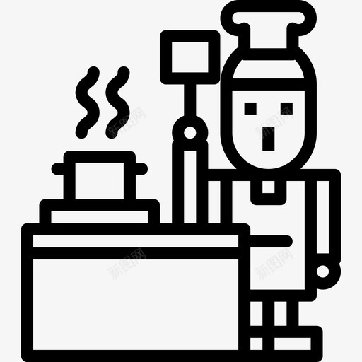 烹饪厨房工具17线性图标svg_新图网 https://ixintu.com 厨房工具17 烹饪 线性