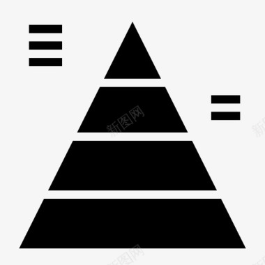 图表水平金字塔图标图标