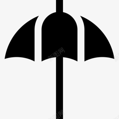 雨伞夏季24填充图标图标