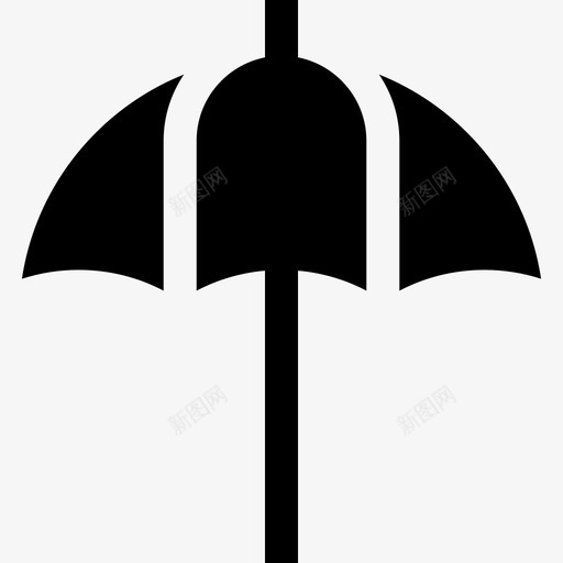 雨伞夏季24填充图标svg_新图网 https://ixintu.com 填充 夏季24 雨伞