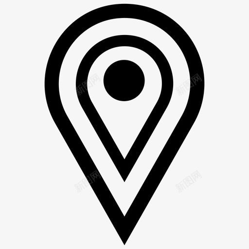 地理标签定位针位置标签图标svg_新图网 https://ixintu.com 位置标签 地图指针 地图指针符号包 地图标记 地理标签 定位针