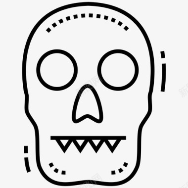 人类头骨死神死亡符号图标图标