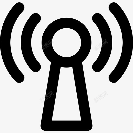 Wifi联系人10线性图标svg_新图网 https://ixintu.com Wifi 线性 联系人10