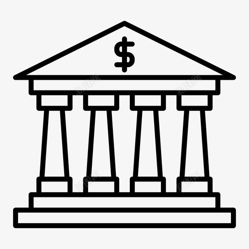 银行商业信贷图标svg_新图网 https://ixintu.com 信贷 商业 投资 金融 金融概要 银行