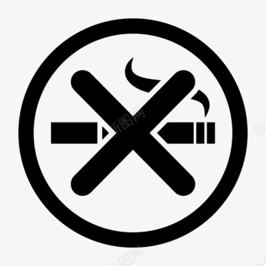 禁烟区坏禁烟图标图标