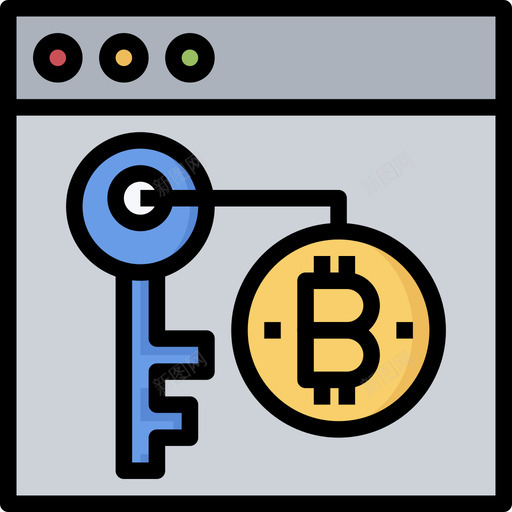 KeyBlockchain15线性颜色图标svg_新图网 https://ixintu.com Blockchain15 Key 线性颜色
