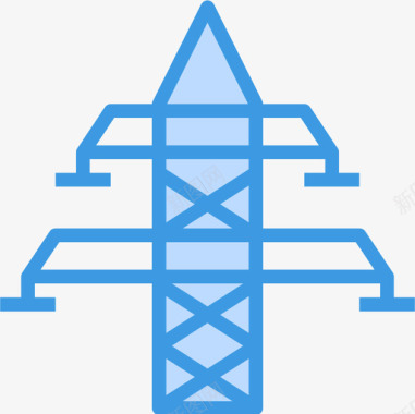 电气塔工业16蓝色图标图标