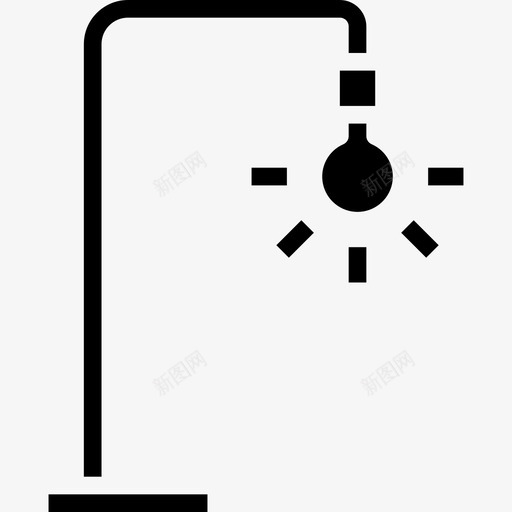 灯柱灯7填充图标svg_新图网 https://ixintu.com 填充 灯7 灯柱