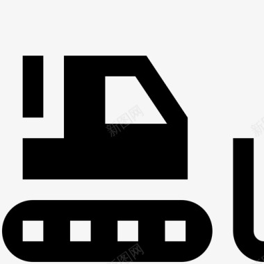 拖拉机建筑履带图标图标
