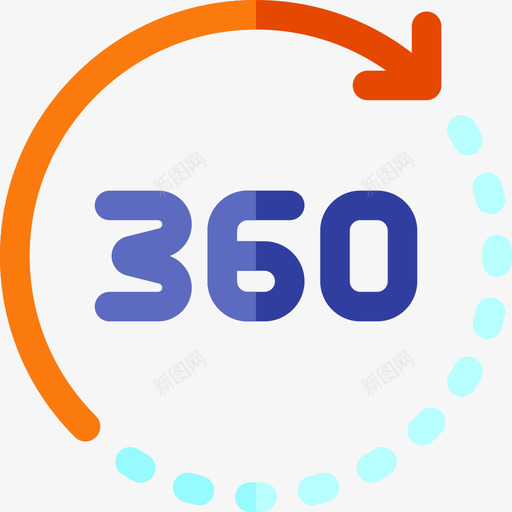 360度360度视图12平面图标svg_新图网 https://ixintu.com 360度 360度视图12 平面