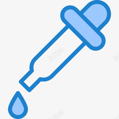 滴管科学73蓝色图标图标