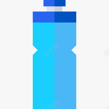 水瓶活动生活方式平板图标图标