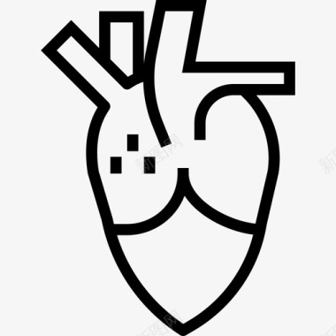 心脏医学101线性图标图标
