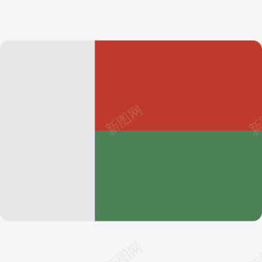 马达加斯加国旗15扁平图标图标
