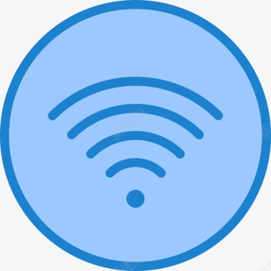 Wifi信号接口75蓝色图标图标