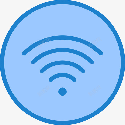 Wifi信号接口75蓝色图标svg_新图网 https://ixintu.com Wifi信号 接口75 蓝色