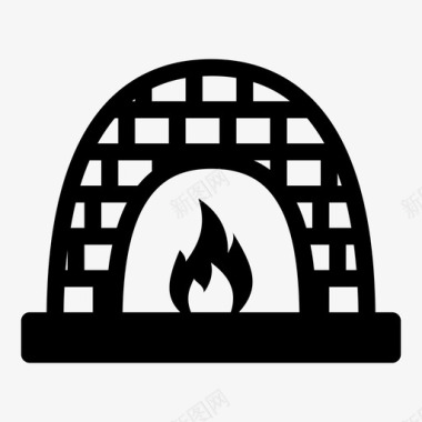 壁炉燃烧室内炉灶图标图标