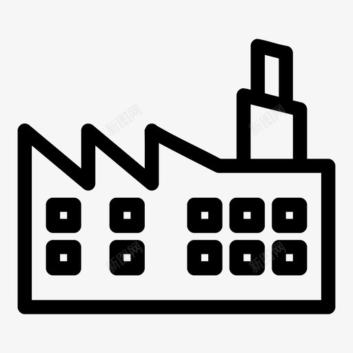 工厂建筑工业图标svg_新图网 https://ixintu.com 工业 工厂 建筑 油井工厂 生产工厂