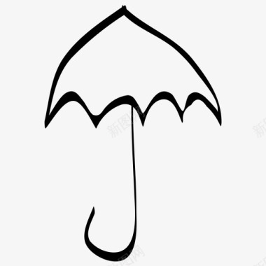伞保护防雨图标图标