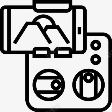 遥控器照相机无人机图标图标
