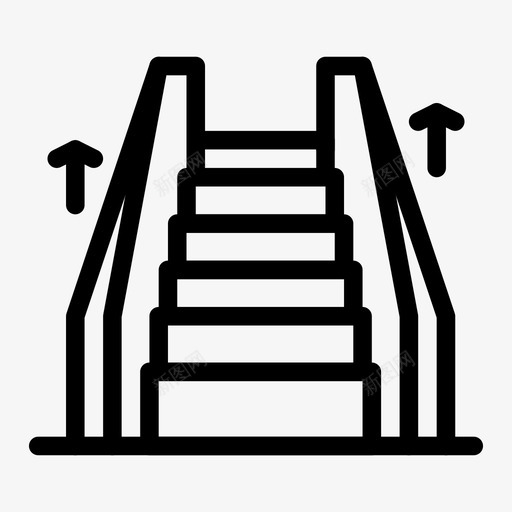楼梯电动电梯图标svg_新图网 https://ixintu.com 梯子 楼上 楼梯 电动 电梯 酒店周边和城市元素