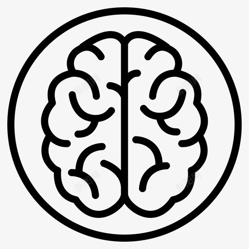 大脑创意头脑图标svg_新图网 https://ixintu.com 创意 大脑 头脑 思维 成功机会线图标