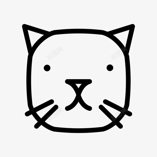 小猫动物猫图标svg_新图网 https://ixintu.com 动物 可爱 宠物 小猫 猫 立方体动物