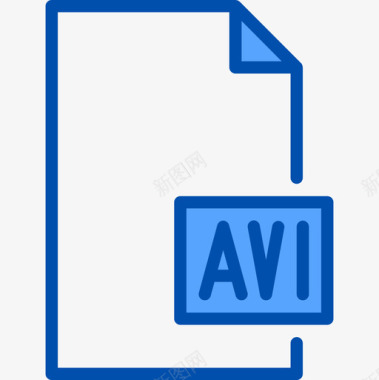 Avi文件和文件夹12蓝色图标图标