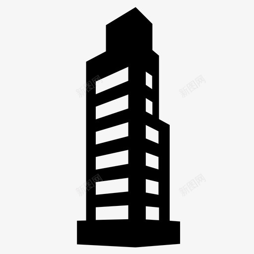 塔楼建筑城市图标svg_新图网 https://ixintu.com 内部建筑 城市 塔楼 建筑 高层