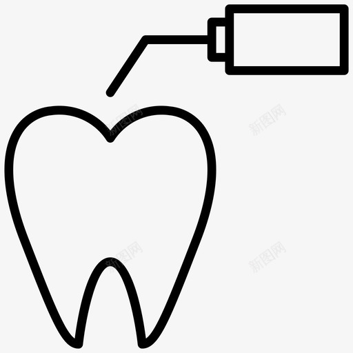 牙科护理牙钻图标svg_新图网 https://ixintu.com 牙科护理 牙钻
