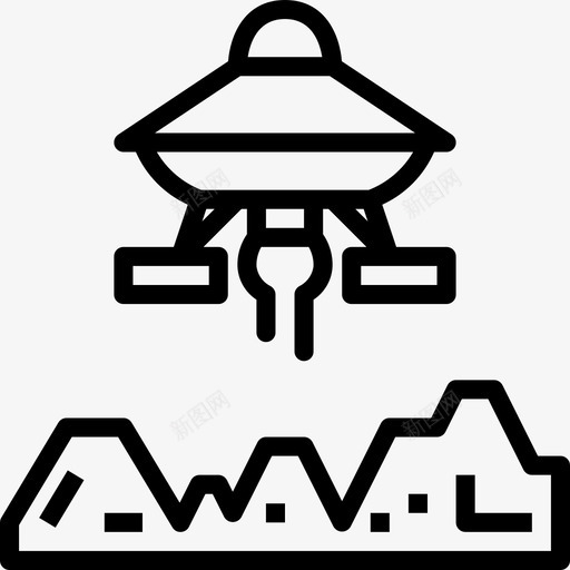 不明飞行物外星人不明飞行物直线型图标svg_新图网 https://ixintu.com 不明飞行物 外星人不明飞行物 直线型