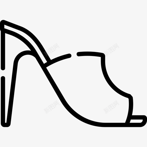 细高跟鞋鞋3直纹图标svg_新图网 https://ixintu.com 直纹 细高跟鞋 鞋3