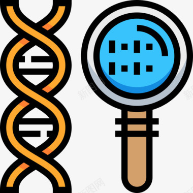 遗传学生物化学4线状颜色图标图标
