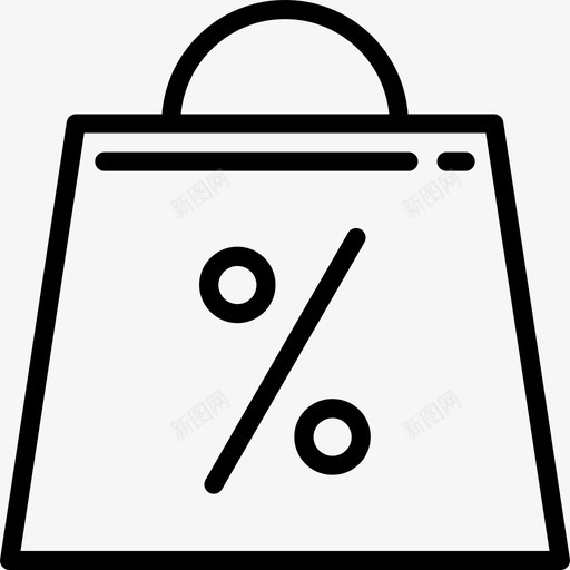 购物袋购物和电子商务3线性图标svg_新图网 https://ixintu.com 线性 购物和电子商务3 购物袋