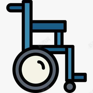 轮椅旅社3线性颜色图标图标