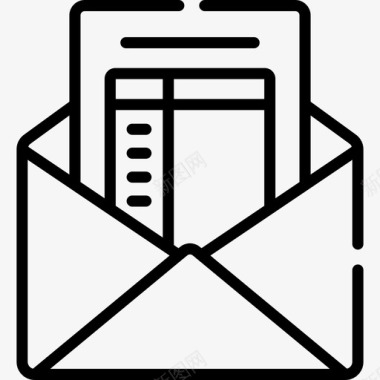 电子邮件电子邮件和消息2线性图标图标