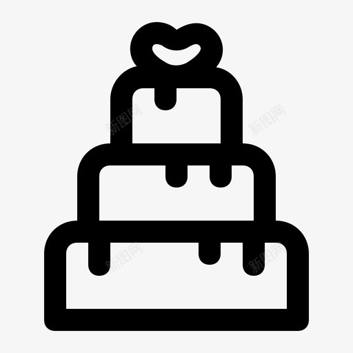 婚礼蛋糕庆祝甜蜜图标svg_新图网 https://ixintu.com 婚礼大纲 婚礼蛋糕 庆祝 甜蜜