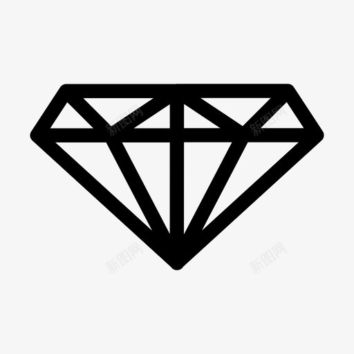 钻石水晶珠宝图标svg_新图网 https://ixintu.com 奢侈品 水晶 珠宝 红宝石 钻石