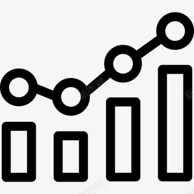 条形图分析4线性图标图标