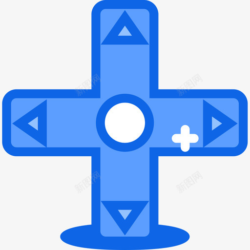 十字架游戏55蓝色图标svg_新图网 https://ixintu.com 十字架 游戏55 蓝色