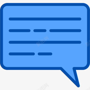 聊天泡泡网站和电子邮件4蓝色图标图标
