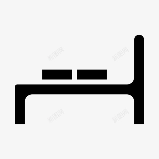 床卧室就寝时间图标svg_新图网 https://ixintu.com 卧室 就寝时间 床 床垫 放松 旅馆