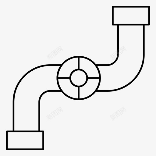 管道燃气阀门图标svg_新图网 https://ixintu.com 在建细线图标 燃气 管道 阀门