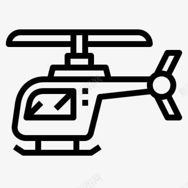 直升机飞机交通工具图标图标