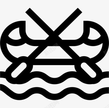 独木舟波西米亚5直线型图标图标